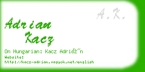 adrian kacz business card